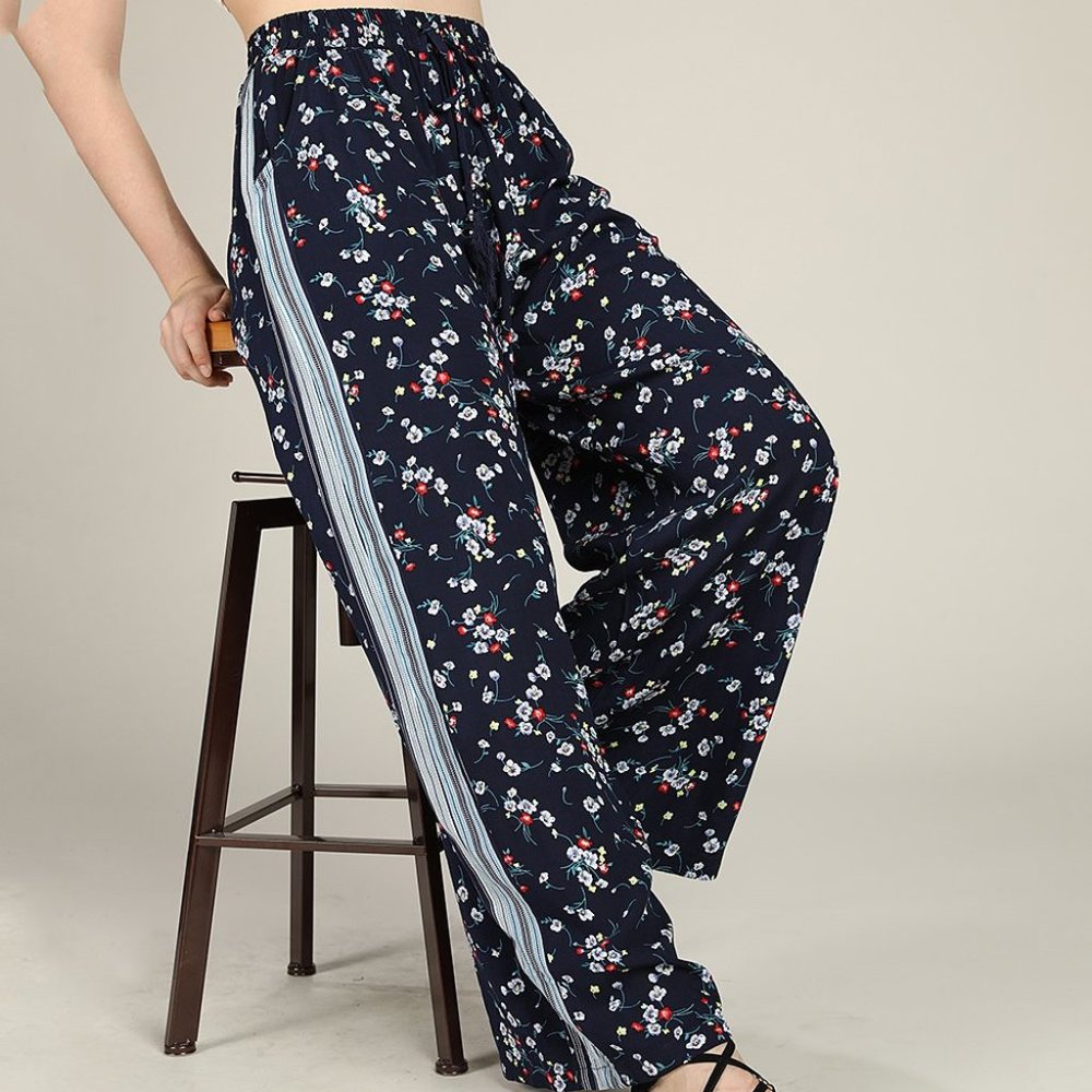 Navy Pocket Palazzo Pants